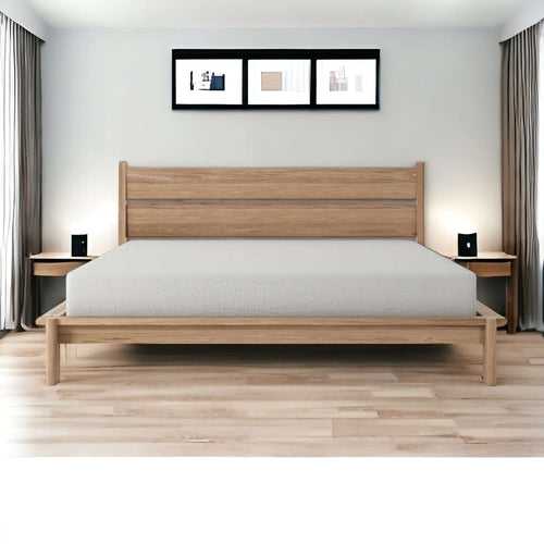 Sleek Teak Wood Platform Bed | Ultimate Minimalist Bedroom