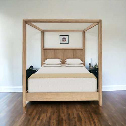 Luxurious Teak Four-Poster Bed for the Modern Home