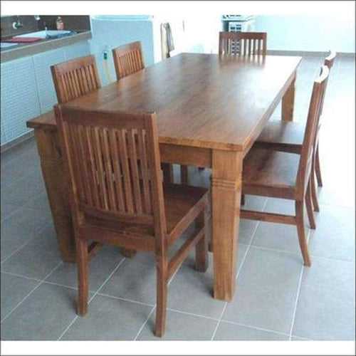 Teak Wood Dining Room Table & Chairs Set TDT-1901