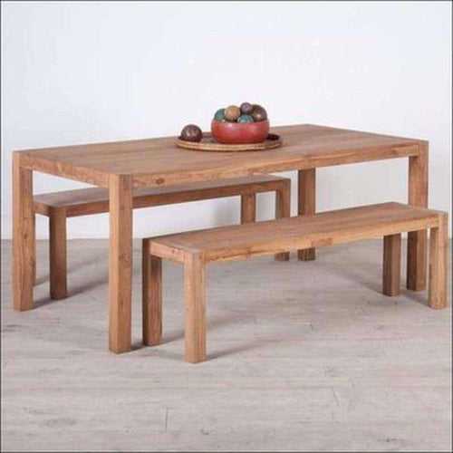 Teak Wood Dining Table Set With 2 Benches TDT-1601