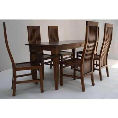 Teak Wood Dining Table With 6 Chairs TDT-3001