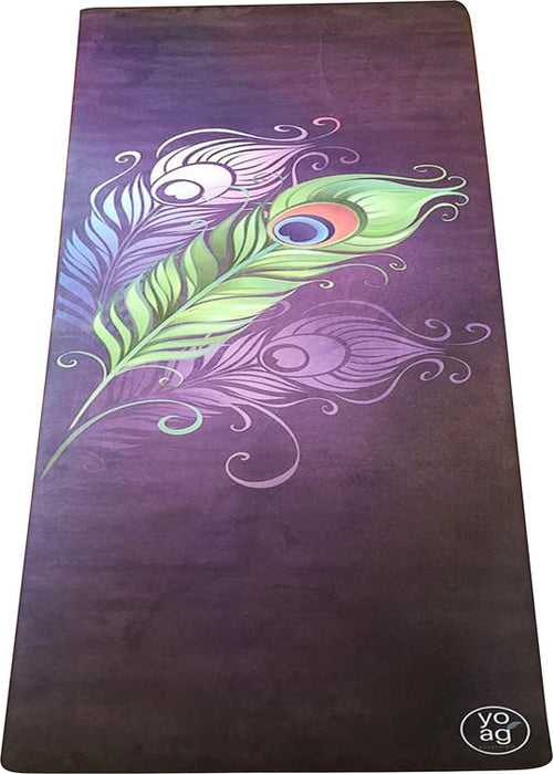 Yoga Essentials Natural Rubber & Microfiber Peacock Suede Yoga Mat