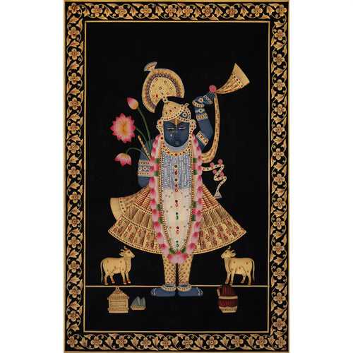 Lord Shrinath Ji Pichwai Handmade Painting For Home Wall Decor