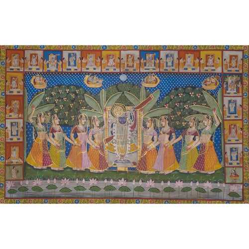 The Eternal Devotion Pichwai Handmade Painting For Home Wall Decor