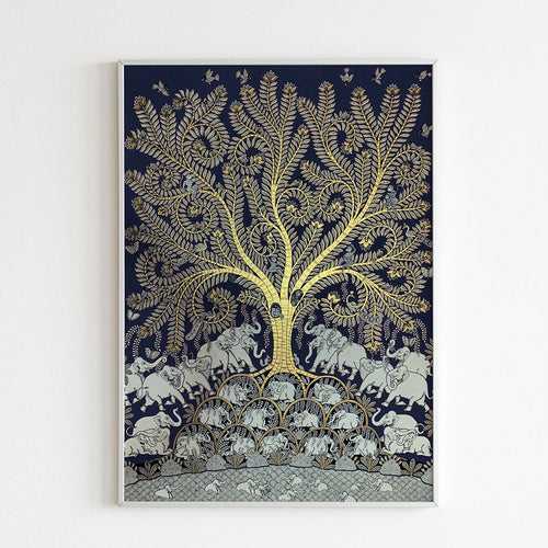 Tree of Life Phad Pichwai Artwork Portrait Painting For Home Wall Decor