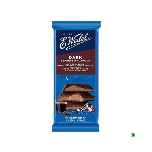 Wedel Dark Chocolate With Espresso Filling Bar 100g