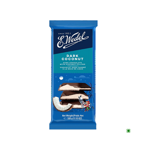 Wedel Dark Chocolate With Coconut Filling Bar 100g