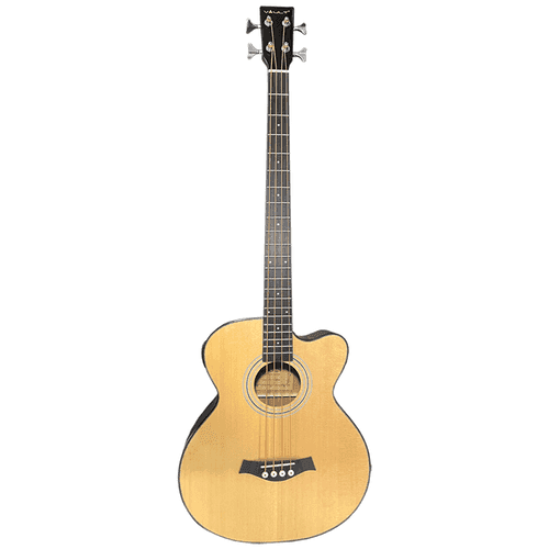 Vault EB40CE 4 String Solid Top Acoustic Electric Bass With EQ and Padded Gigbag - Open Box