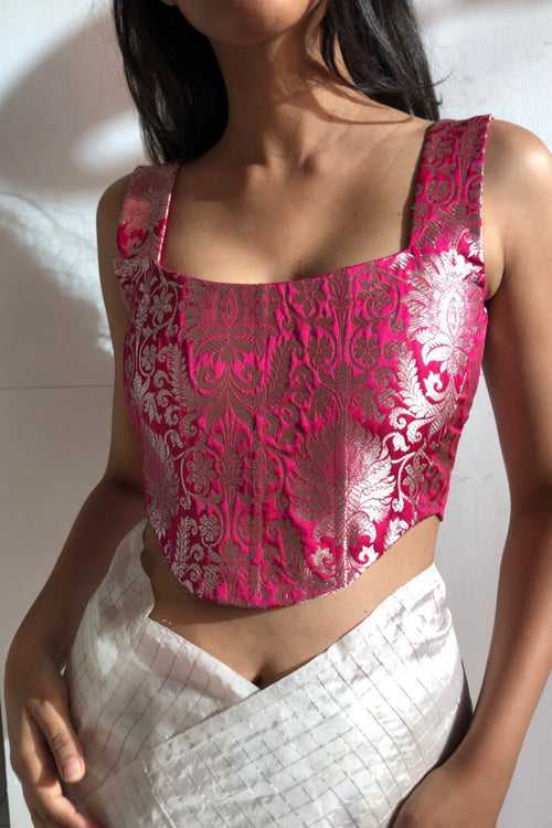 Brocade Silk Corset