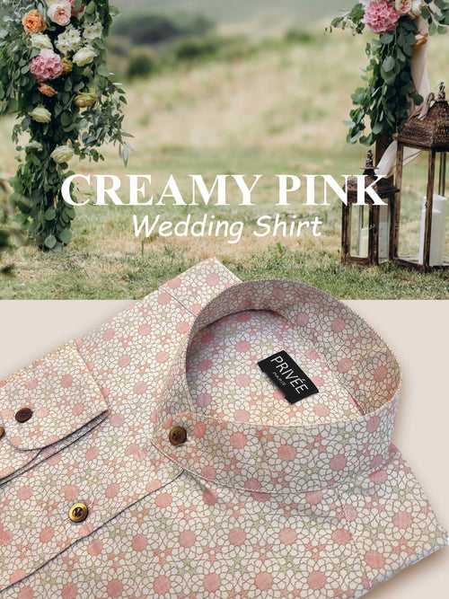 Creamy Pink Wedding Shirt