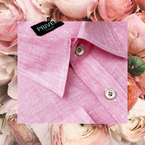 Pink Linen Shirt (For Father of Groom)