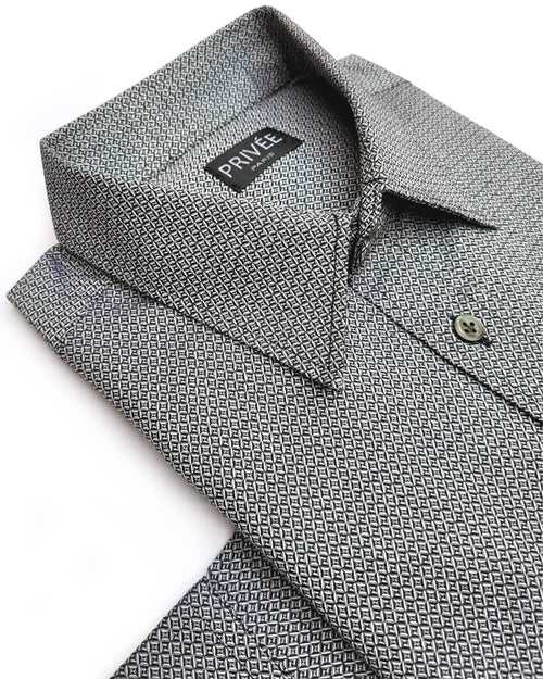 Black Luxury Shirt Diamond Pattern