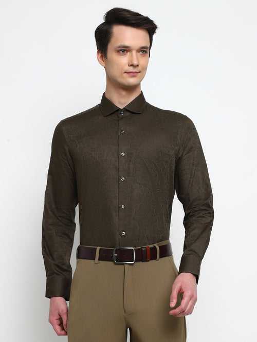 OLIVE JACQUARD SHIRT