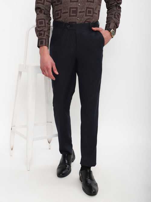 SOLID NAVY BLUE FORMAL TROUSER