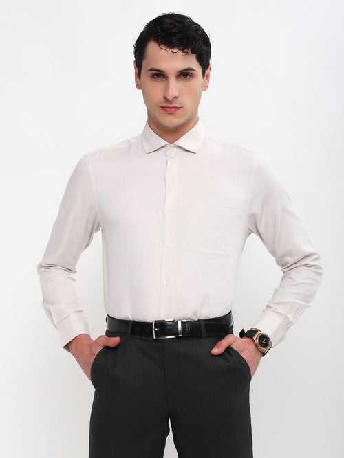 ELEGANT FAWN TONE COTTON SHIRT