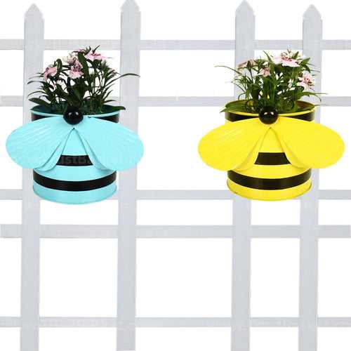 Bee planters (Yellow and Teal) - Set of 2