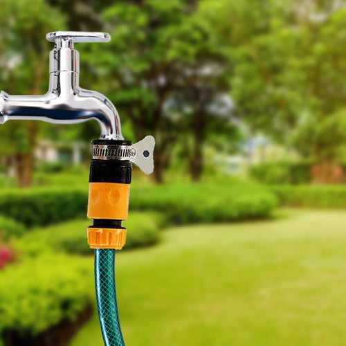 1/2 inch Plastic Garden Water Hose Quick Connector with Aqua Water Adapter