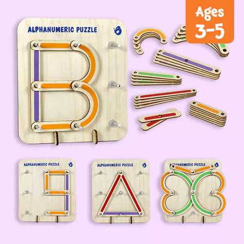 Wooden ABC & Number Puzzle | 3-5 yrs