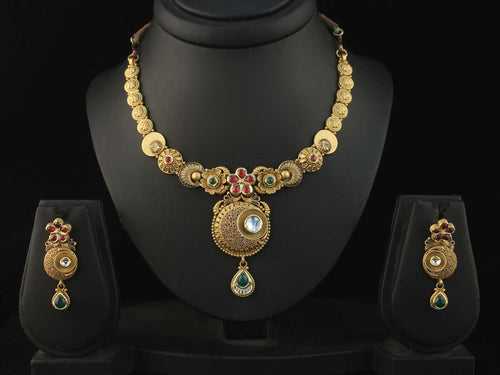 TRISHTY® 22kt Jadtar Necklace Set For Women