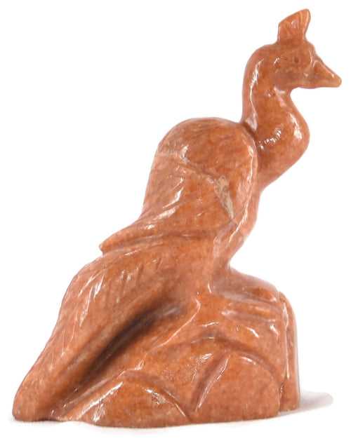 Red Aventurine Peacock Statue