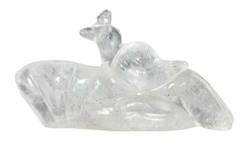 Crystal Quartz Peacock Statue