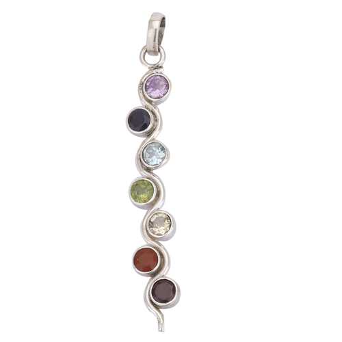 Seven Chakra Victorian Snake Pendant