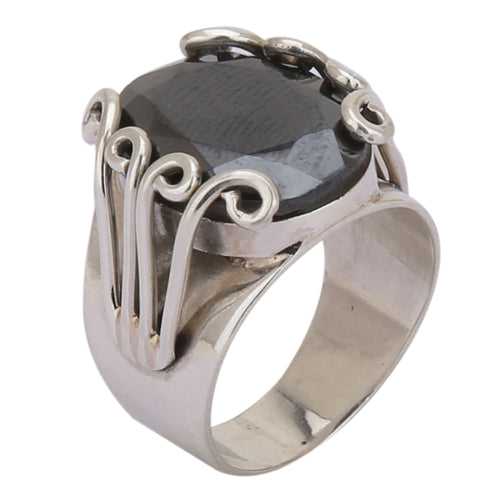 Hematite 925 Silver Ring