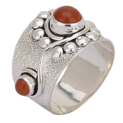 Carnelian Silver Ring