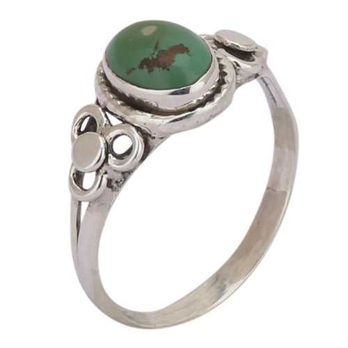 Green Turquoise 925 Silver Ring