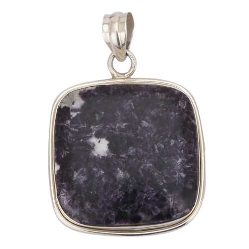 Charoite Sterling Silver Rectangular Flat Pendant