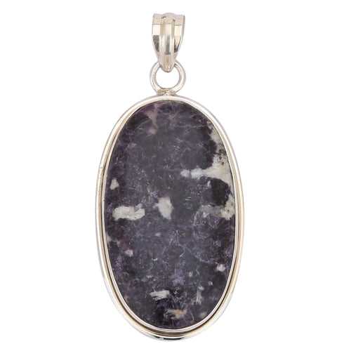 Charoite 925 Sterling Silver Oval Pendant - Style 1