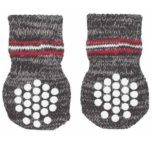Trixie Gray Non - Slip Dog Socks