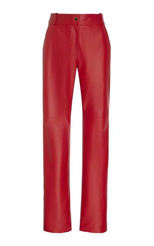 “RED LEATHER” PANTS