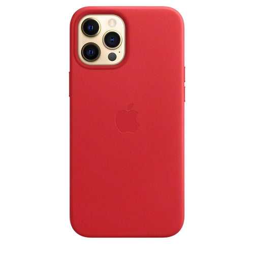 iPhone 12 Pro Max Leather Case - Red