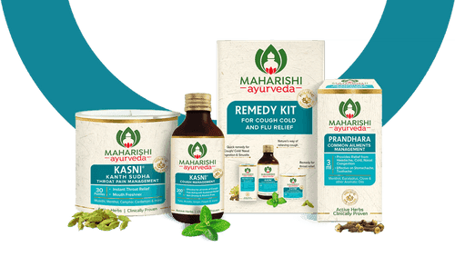 Remedy Kit for Cough, Cold & Flu (Kasni Syrup 50 ml, Prandhara 3ml & Kasni Kanth Sudha 30 Pastilles)