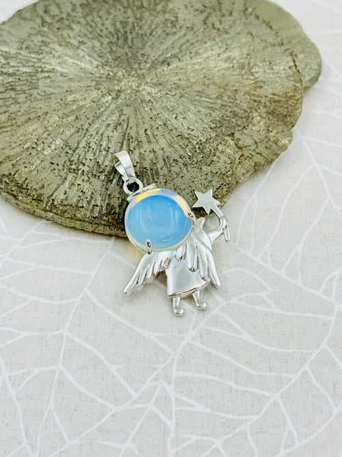 Angel By Your Side - Opalite Pendant