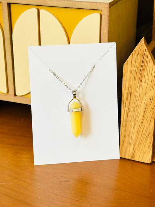 Yellow Aventurine - Double Terminated Pendant For Shining Luck