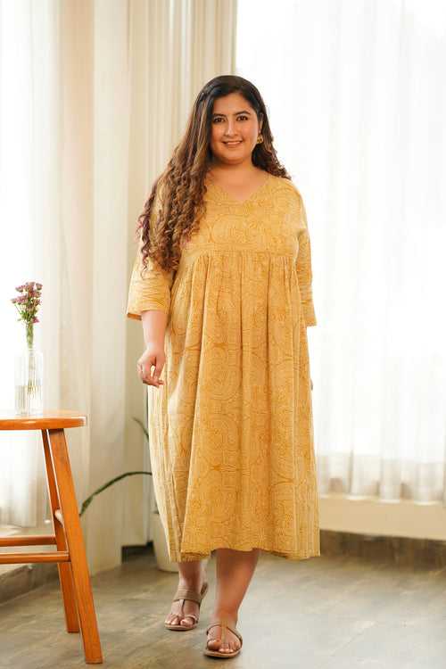 Yellow Paisley Maxi Dress