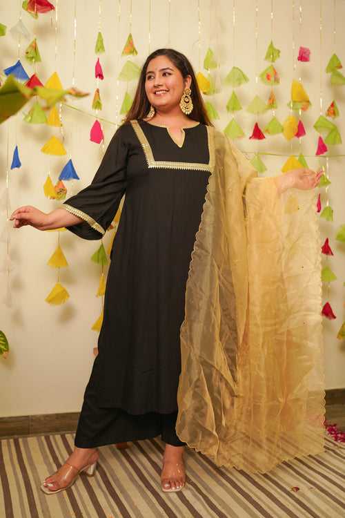 Black Marori Royal Kurta Set