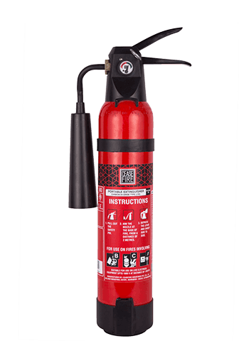 Ceasefire CO2 Based Aluminum Squeeze Grip Fire Extinguisher - 2Kg