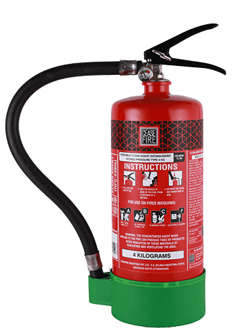 Ceasefire Clean Agent (HFC 236fa) Based Fire Extinguisher - 4 Kg