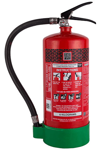Ceasefire Clean Agent (HCFC123) Based Fire Extinguisher - 6 Kg