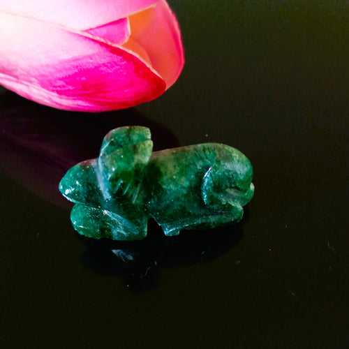 Carved Green Aventurine Rabbit