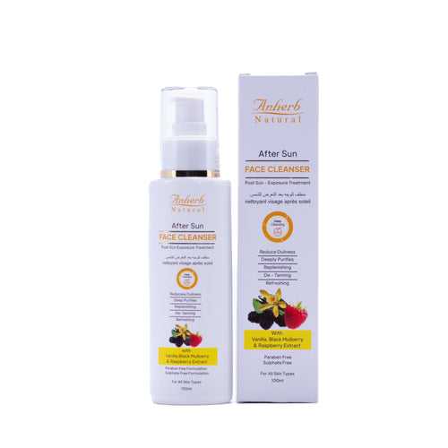 Anherb Natural After Sun Face Cleanser | Paraben Free | Wash For Brighter And Glowing Skin | All Skin Types | 100 ml