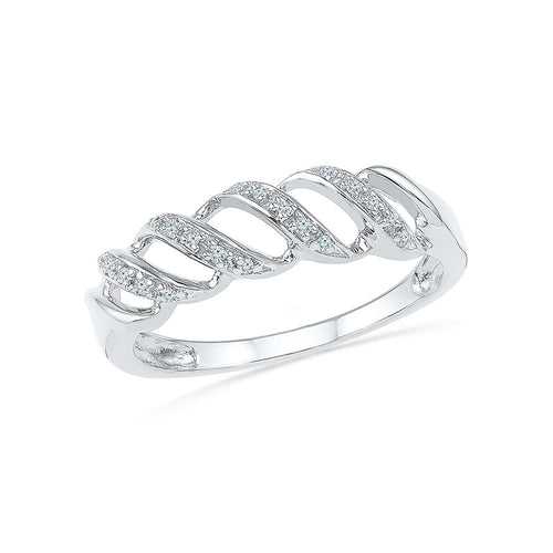 Stylish Everyday Diamond Silver Ring