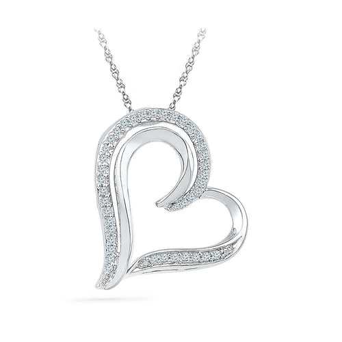 The Sweet Heart Diamond Silver Pendant