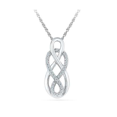 Ravishing Reflections Diamond Silver Pendant