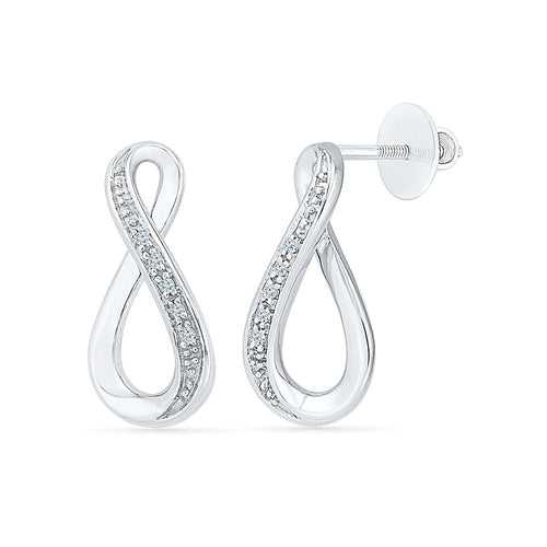 Everlasting Infinity Silver Earrings