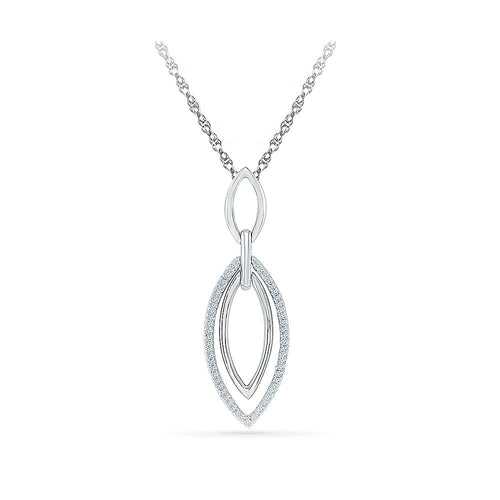 Tangy Teardrop Diamond Silver Pendant