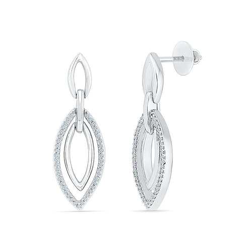 Diamond Trove Silver Drop Earrings